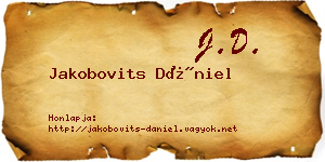 Jakobovits Dániel névjegykártya